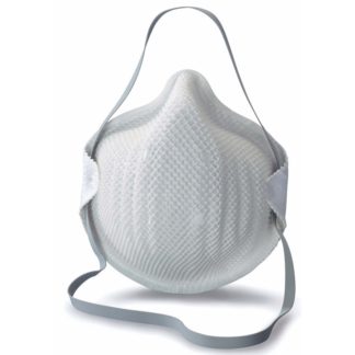 FFP2 dust mask on white background